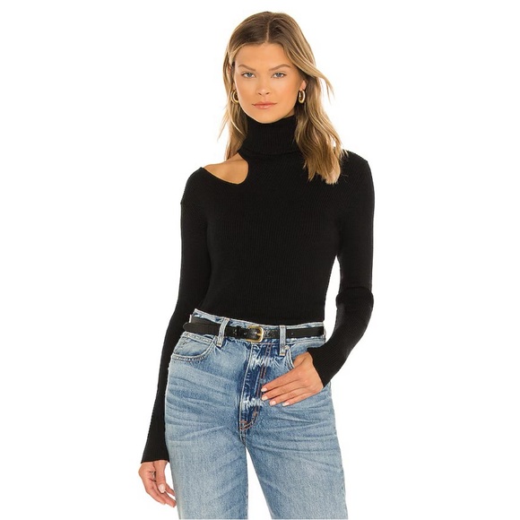 Astr Black Cutout Turtleneck Sweater - Picture 1 of 5